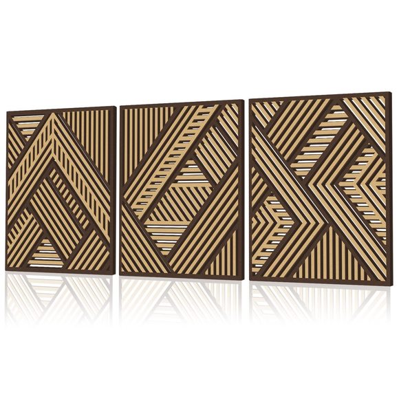 Rivet Modern Geometric Wood Wall Sculpture